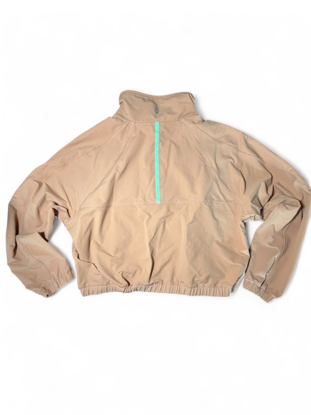 Free People FP Movement So Fly Half Zip Jacket Tan Pullover Medium M - Picture 6 of 8